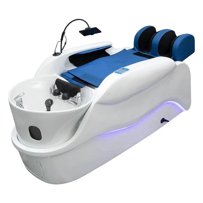 Automatic Intelligent Massage Shampoo Bed – Electric Head Treatment, Water Circulation & Fumigation for Barber Shop & Beauty Salon