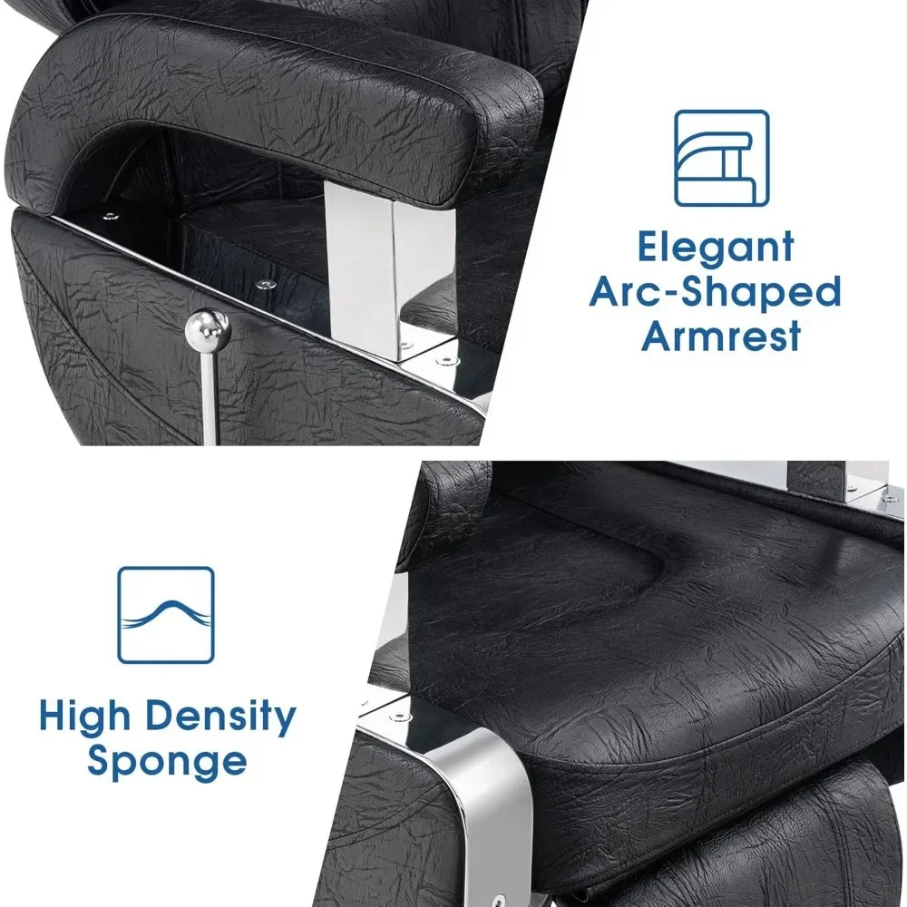 Hydraulic Recline Barber Chair All Purpose Salon Beauty Spa Styling Equipment High quality PVC leather