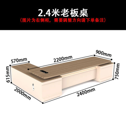 Office desk and chair combination light luxury senior sense Chairman office president desk large class table simple and modern
