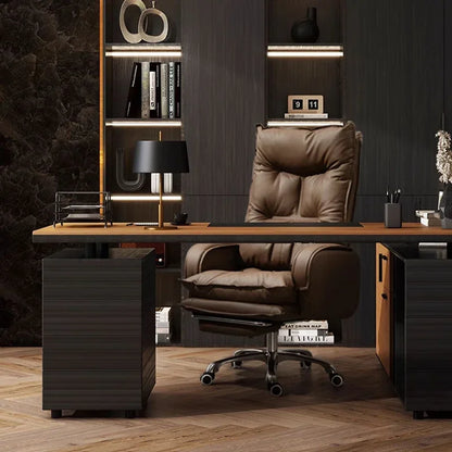 Reading Leather Office Chair Lazy Mobile Recliner Playseat Study Swivel Throne Office Chair Comfortable Muebles Home Furniture