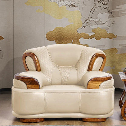 Luxury Villa Sofa Wood Green High End Apartment Sofa European Large Sillon Relax Reclinable Para Salon Living Room Furniture