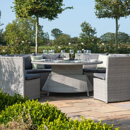 Outdoor Furniture Suit Garden Lounge Rattan O-Shaped Sofa Suit Courtyard Wicker Talk Suit New Design Luxury round Sofa