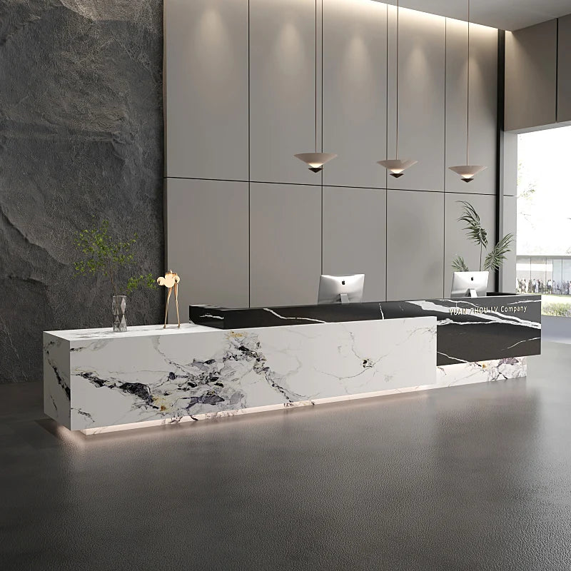 Minimalist Reception Counter Table—Modern Luxury Furniture
