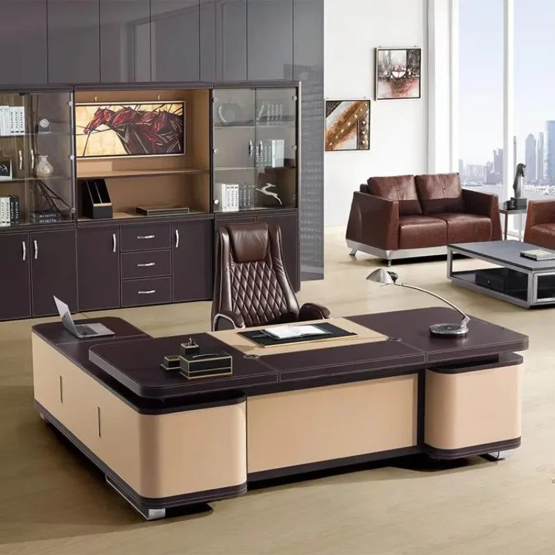 Yousheng Boss Office Desk Luxury CEO Desk Office Furniture for Bureau Directeur Desk Set Office