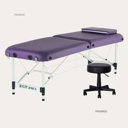 Portable Metal Shampoo Bed for Beauty Salons Modern Folding Salon Chair Simple Creative Commercial Shampoo Chairs for Salons