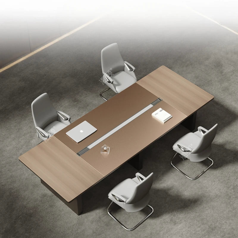 Modern Light Luxury Conference Table &amp; Chair Set