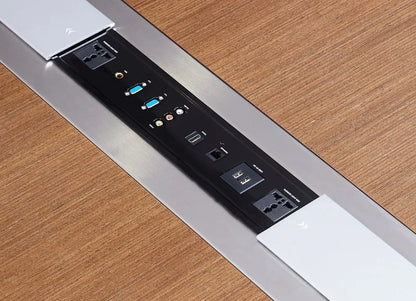 In Stock Popular High End &quot;Bussiness&quot; Computer Table Wooden Leather Modern Ceo Office Desk 3198*2460*750mm
