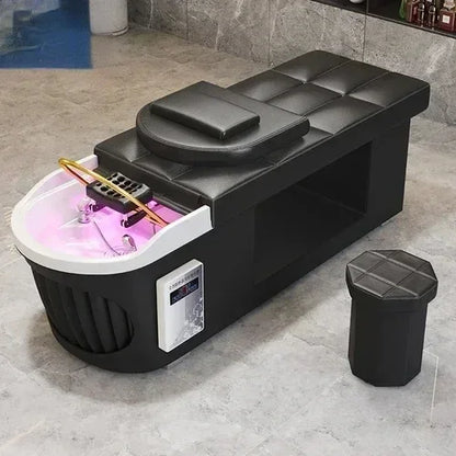 Hair  Barber Shop Physiotherapy Shampoo Chair Water Circulation Fumigation Beauty  Head Massage Treatment Bed