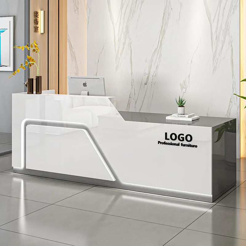 Restaurant Furniture Hairdressing Reception Administrator Stand Bar Luxurious Office Desk Help Luxury Bureau Advanced Modern WJX