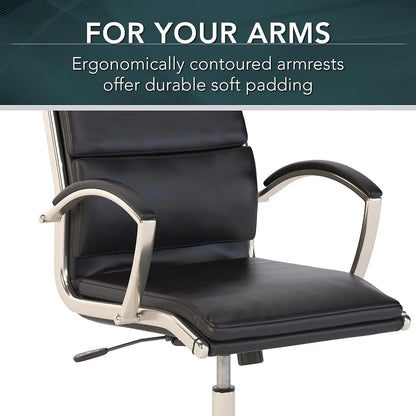 Modelo High Back Leather Executive Office Chair | Ergonomic Seating Solution for Personal Computer Workstation, Single Item