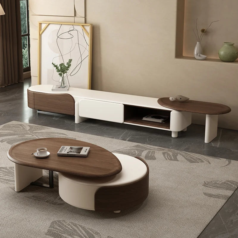 Mid-Century Modern TV Stand – Luxury Wooden Entertainment Center