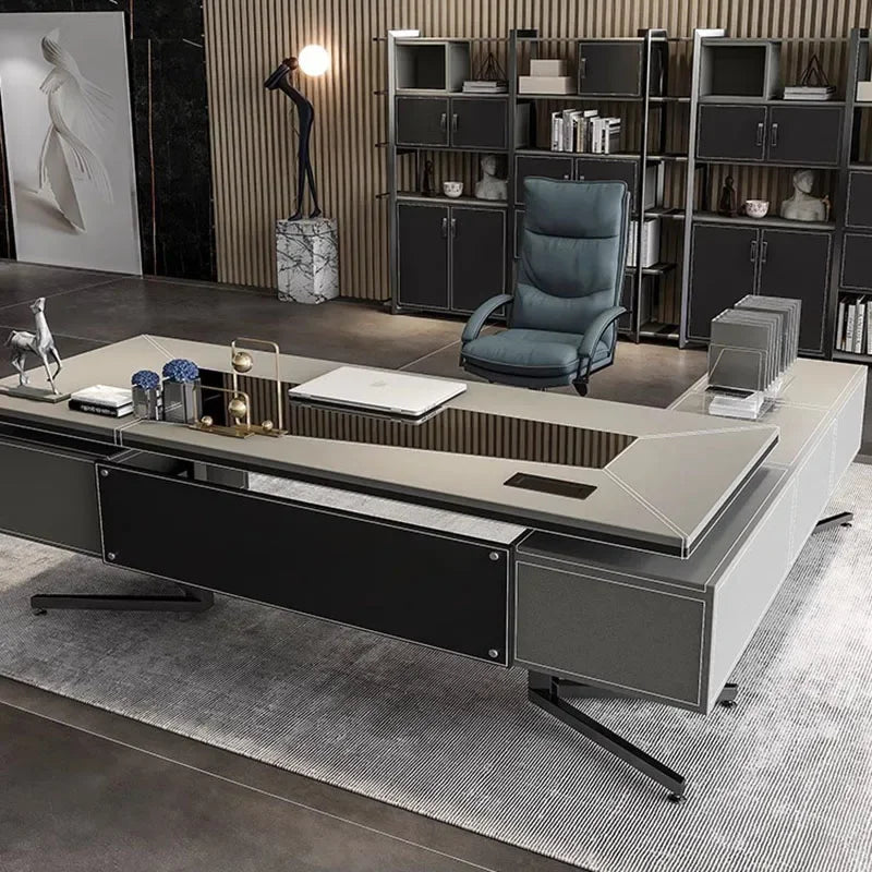 European Luxury Glass Office Desk