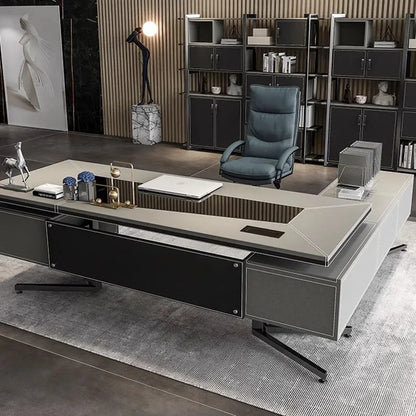 European Luxury Glass Office Desk