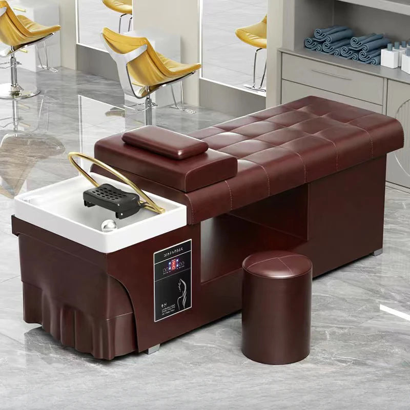 Water Circulation Shampoo Chair Hair Therapy Women Professionals Hairwash Bed Styling Stations Haar Wasch Liege Spa Furniture