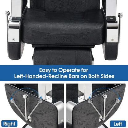 Hydraulic Recline Barber Chair All Purpose Salon Beauty Spa Styling Equipment High quality PVC leather