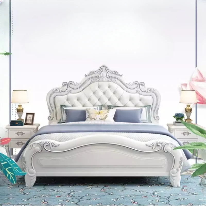 King Size Luxury Double Bed – Wooden Nordic Frame with Unique Modern Design