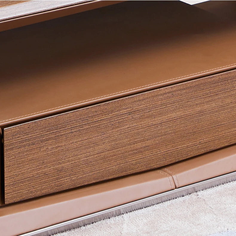 In Stock Popular High End &quot;Bussiness&quot; Computer Table Wooden Leather Modern Ceo Office Desk 3198*2460*750mm