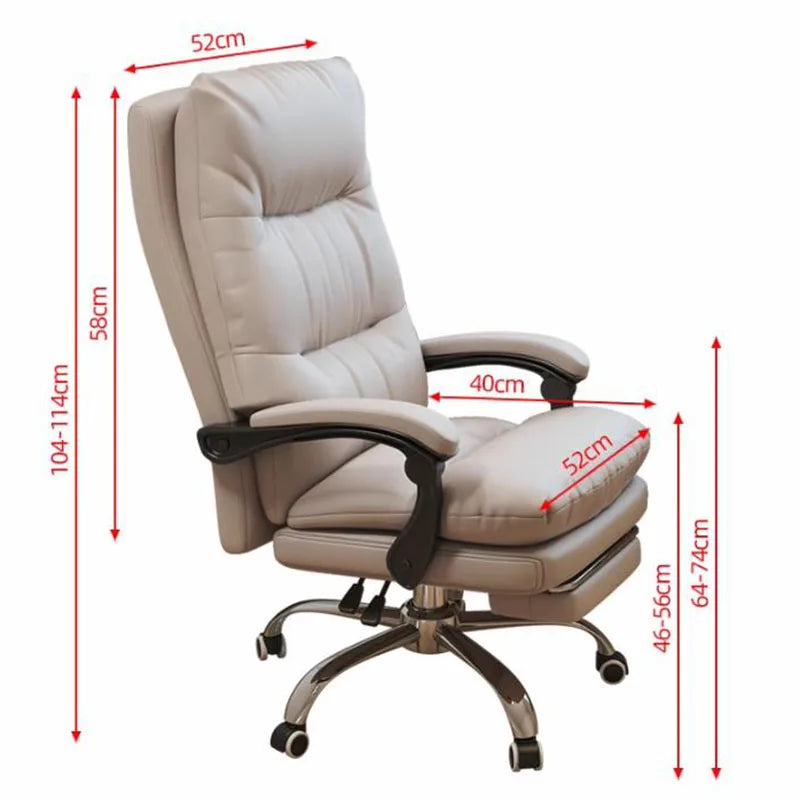 Luxurious Recliner Office Chairs Ergonomic Relaxing Swivel Boss Office Chairs Computer Adjustable Office Furniture Cadeiras LLOC