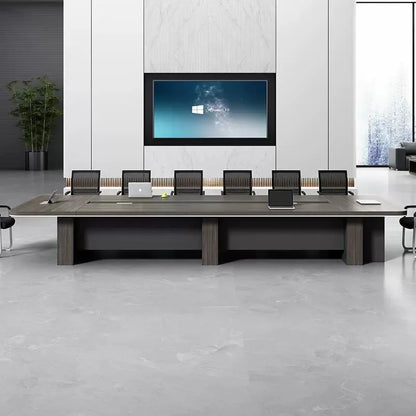 Modern Long Conference &amp; Meeting Table with Chairs