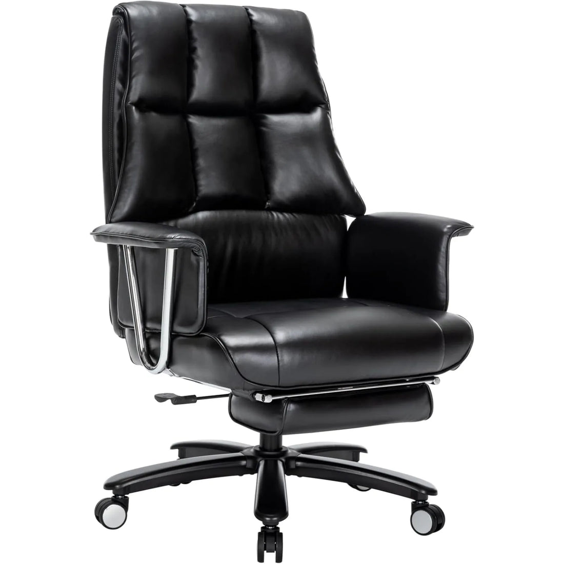 US Executive Office Chair, Big and Tall PU Leather Office Chair with Wide Seat Ergonomic Computer Desk Chair with Footrest