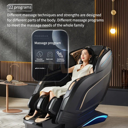 Jinkairui Home Zero Gravity Massage Chair Electric Recline Full Body Intelligent Touch Screen 4D Shiatsu Sofa Supercar Sesign