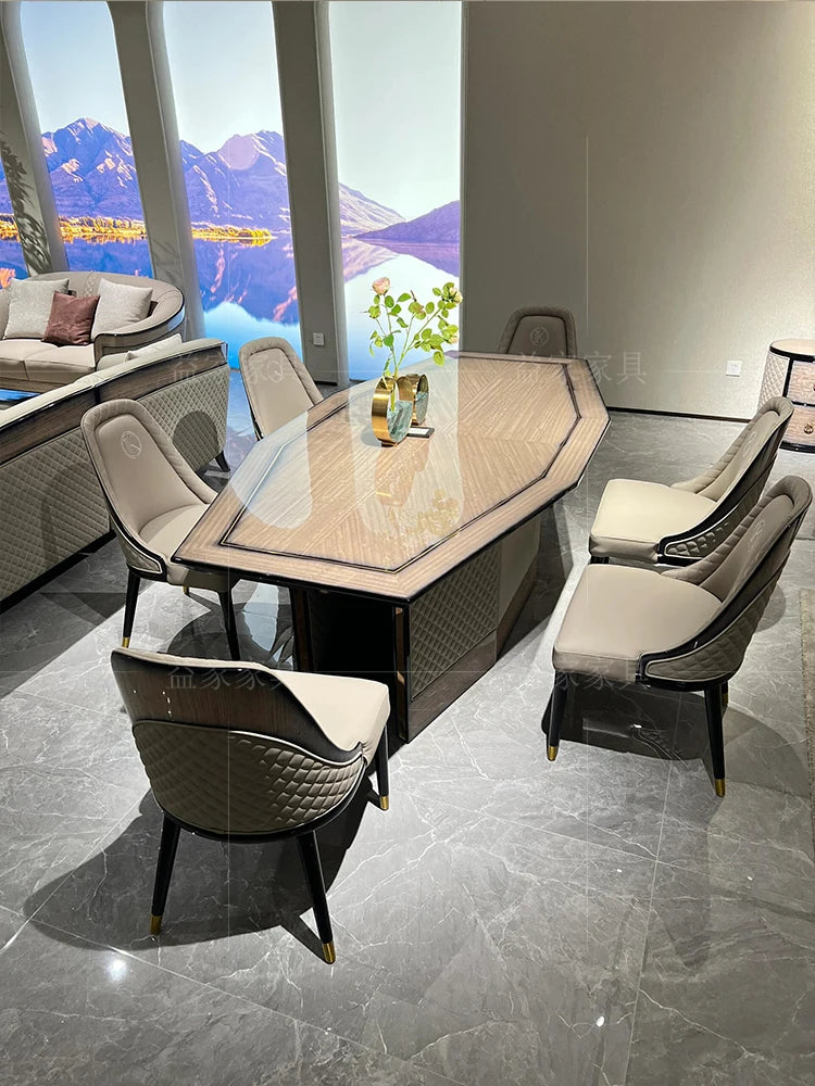 Tree Tumor Piano Paint Dining Table and Chair Combination