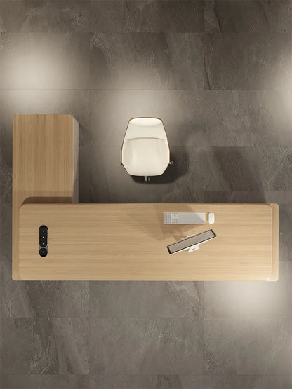 Office desk and chair combination light luxury senior sense Chairman office president desk large class table simple and modern