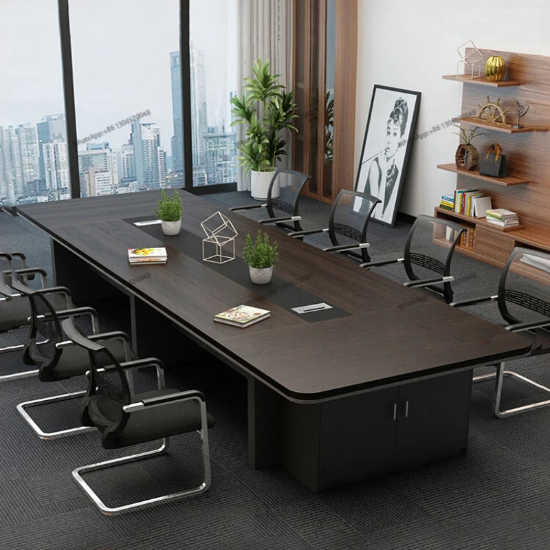 Modern large reception, negotiation table, conference room, desk and chair combination furniture for office use