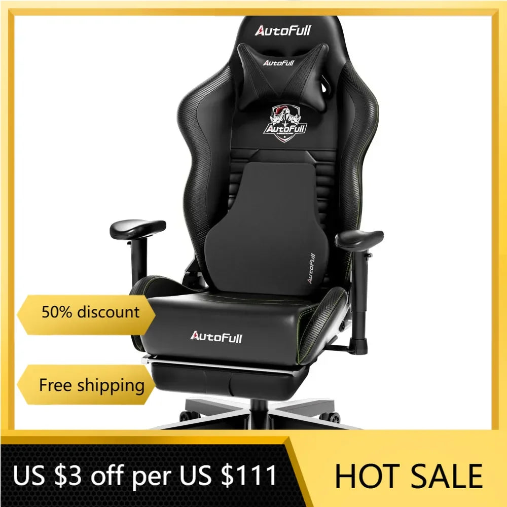 Gaming Chair PC Chair with Ergonomics Lumbar Support, Racing Style PU Leather High Back Adjustable Swivel Task Chair