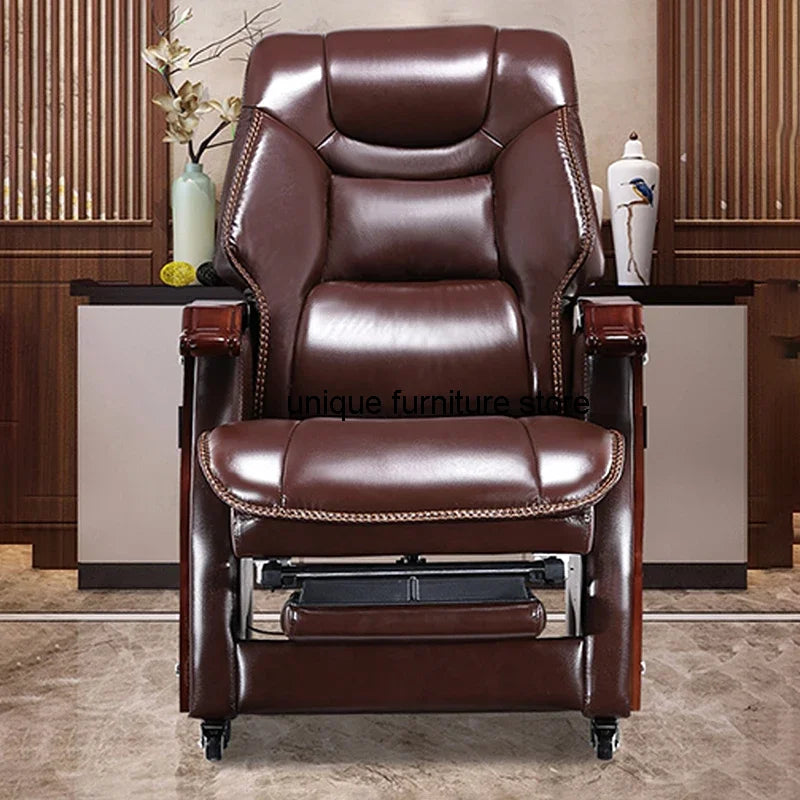 Leather Pedicure Ofice Chair Luxury Ergonomic Computer Floor Ofice Chair Lazy Rolling Armchair Sedia Ergonomica Rome Furniture