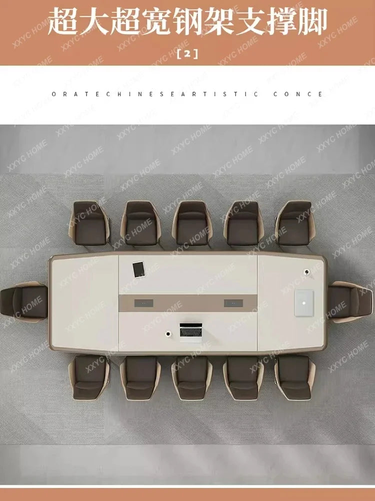 Paint Conference Table Long Table High-End Creative Conference Room Large Fashion Long Meeting and Negotiation Desk