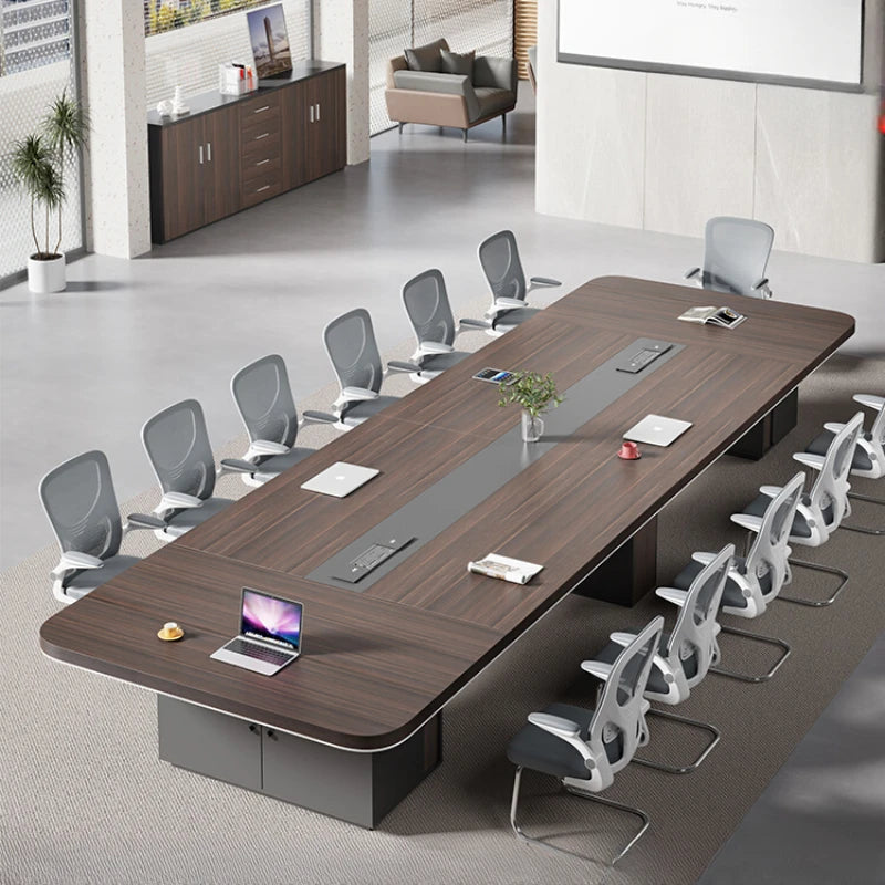 Square Study Conference Table – Simple Design for Laptops and Office Use