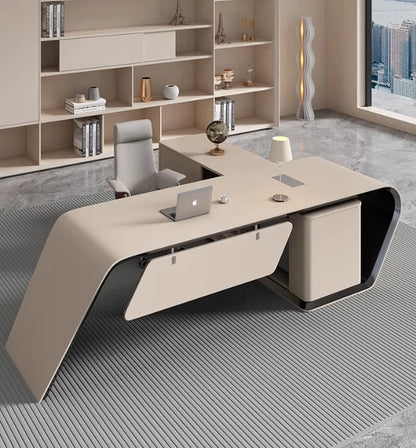 Minimalist Executive Desk: Simple and Professional Design for Home, Study, or Office