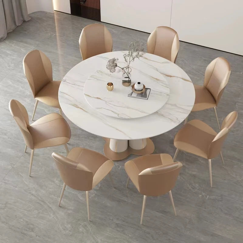 High-end round console dining table for small apartments