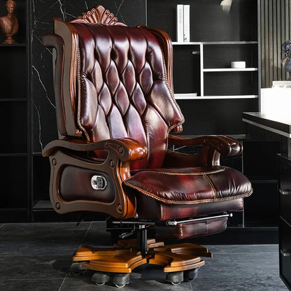 Massage Recliner Office Chair Rolling Meditation Computer Leather Office Chair Bedroom Silla De Escritorio Salon Furniture