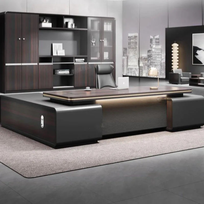 Modern L-shaped office desk