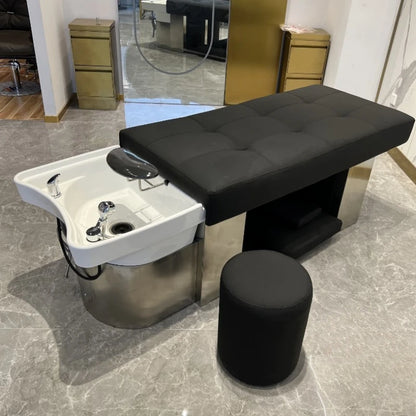 Stainless Steel Beauty Shampoo Chairs Thai Spa Comfort Hairdressing Japanese Minimalistic Cabeceiras Washing Commercial Wash