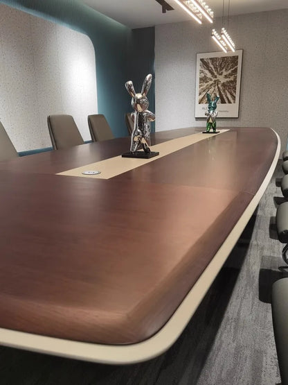 Painted conference table, long high-end training table