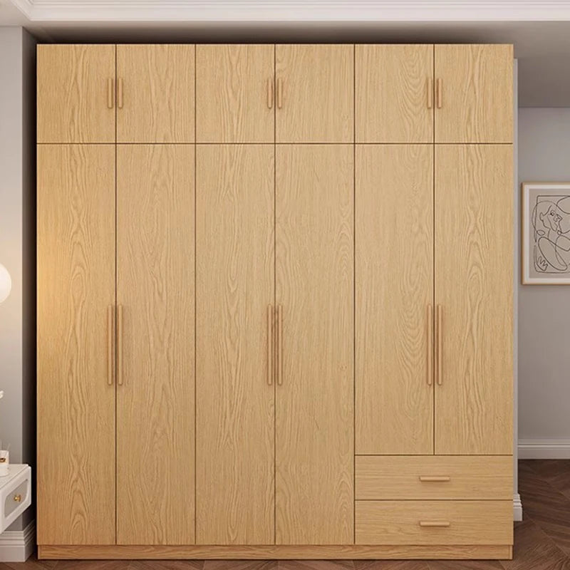 Wooden Apartment Wardrobes Free Shipping Mobile Clothing Rack Display Simple Cabinets Small Nordic Armario De Ropa Furniture