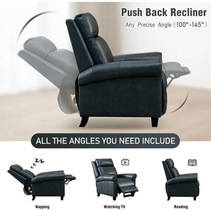 Modern leather filled seats, adjustable single sofa,home theater with backrest and footrest, lounge chair in bedroom, club chair