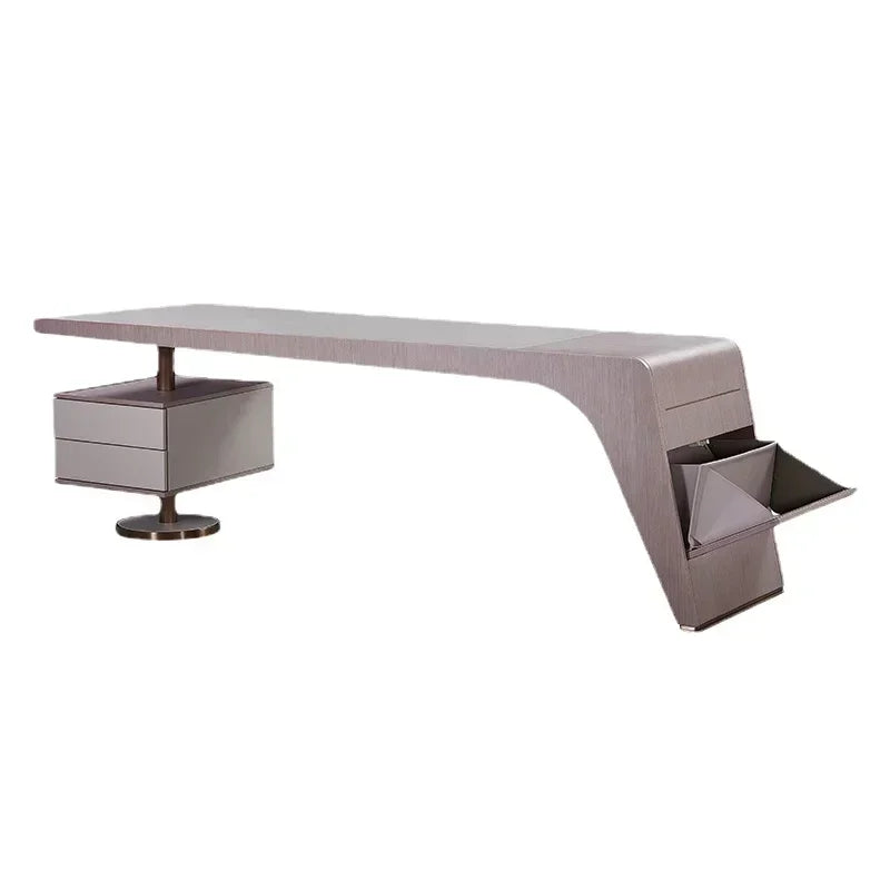 Italian light luxury desk, office desk, boss desk combination, home designer Giorgetti computer desk, long strip table