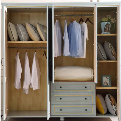 Multilayer Drawer Wardrobe – Open Closet with Shelves for Bedroom Storage