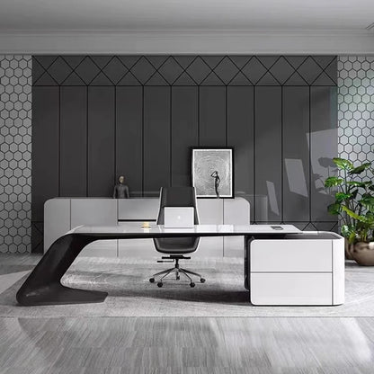 Nail study computer table- small executive white desk