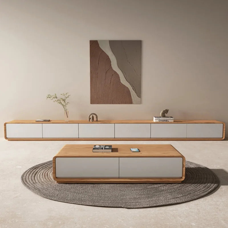 Affordable Nordic TV Rack – Portable Wooden Stand and Organizer