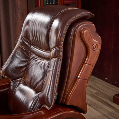 Luxury Ergonomic Office Chair: Massage Feature, Recliner Design