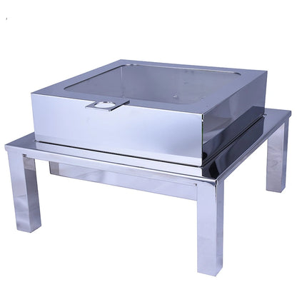 Stainless Steel Gold Executive Buffet Set Chafing Dish Hand Made Big Hammered Triangle Shape Thermos Brass Chaffing Dish