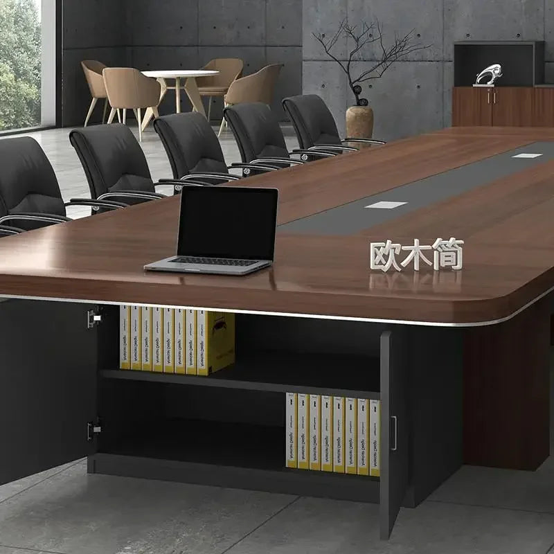 Office conference table long table simple modern large staff training table