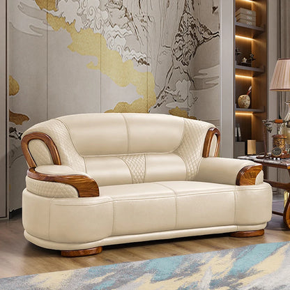 Luxury Villa Sofa Wood Green High End Apartment Sofa European Large Sillon Relax Reclinable Para Salon Living Room Furniture