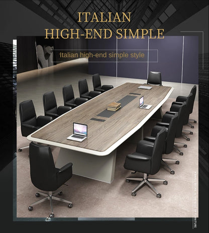Modern Boardroom Conference Table &amp; Chairs Set for 10-12 people