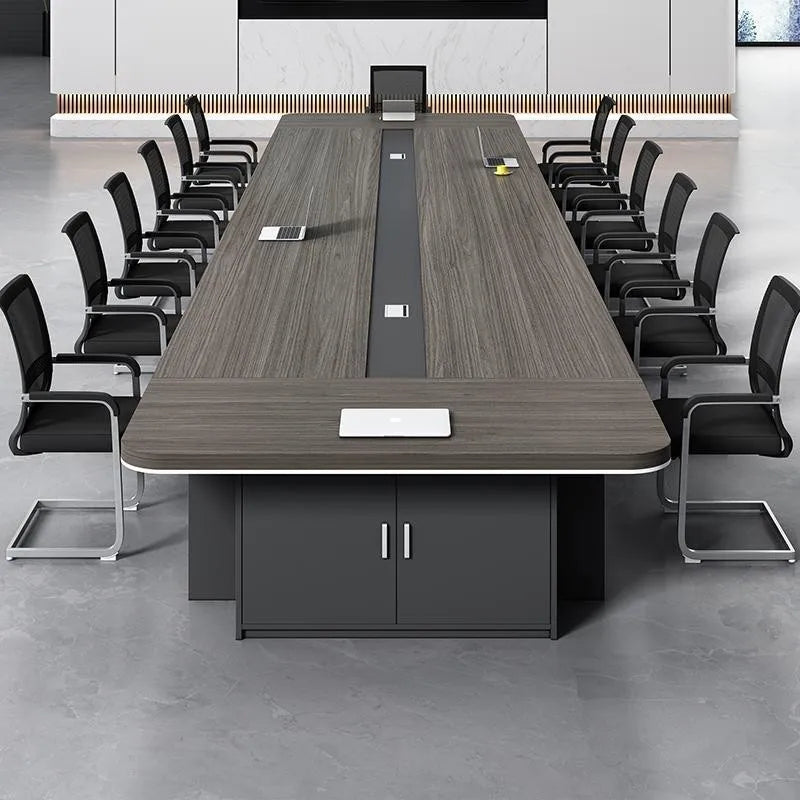 Modern Long Conference & Meeting Table with Chairs